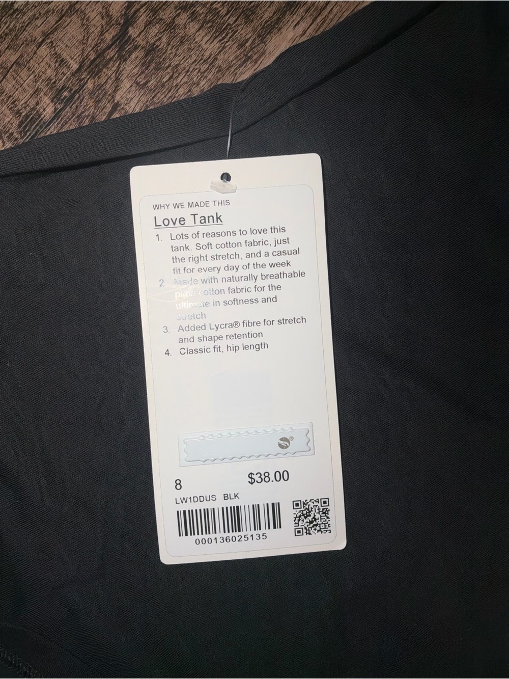 Lululemon Love Tank - Black - Picture 3 of 3